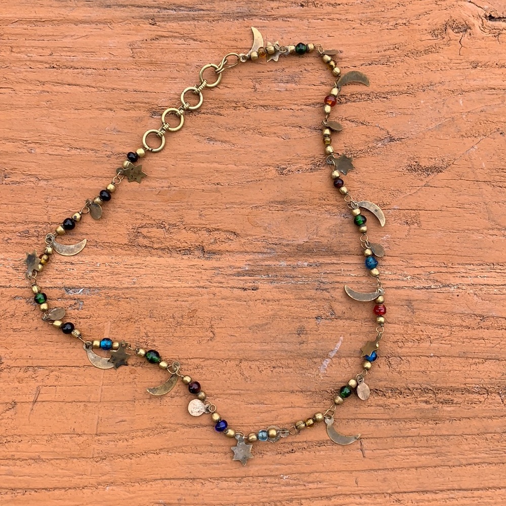 Stars and Moons beaded necklace